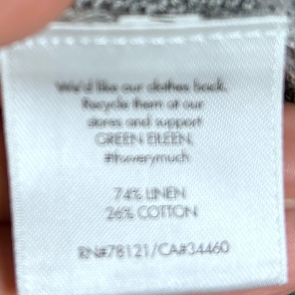 Eileen Fisher cardigan size small longline linen heather knit blue grey coastal - Picture 9 of 9